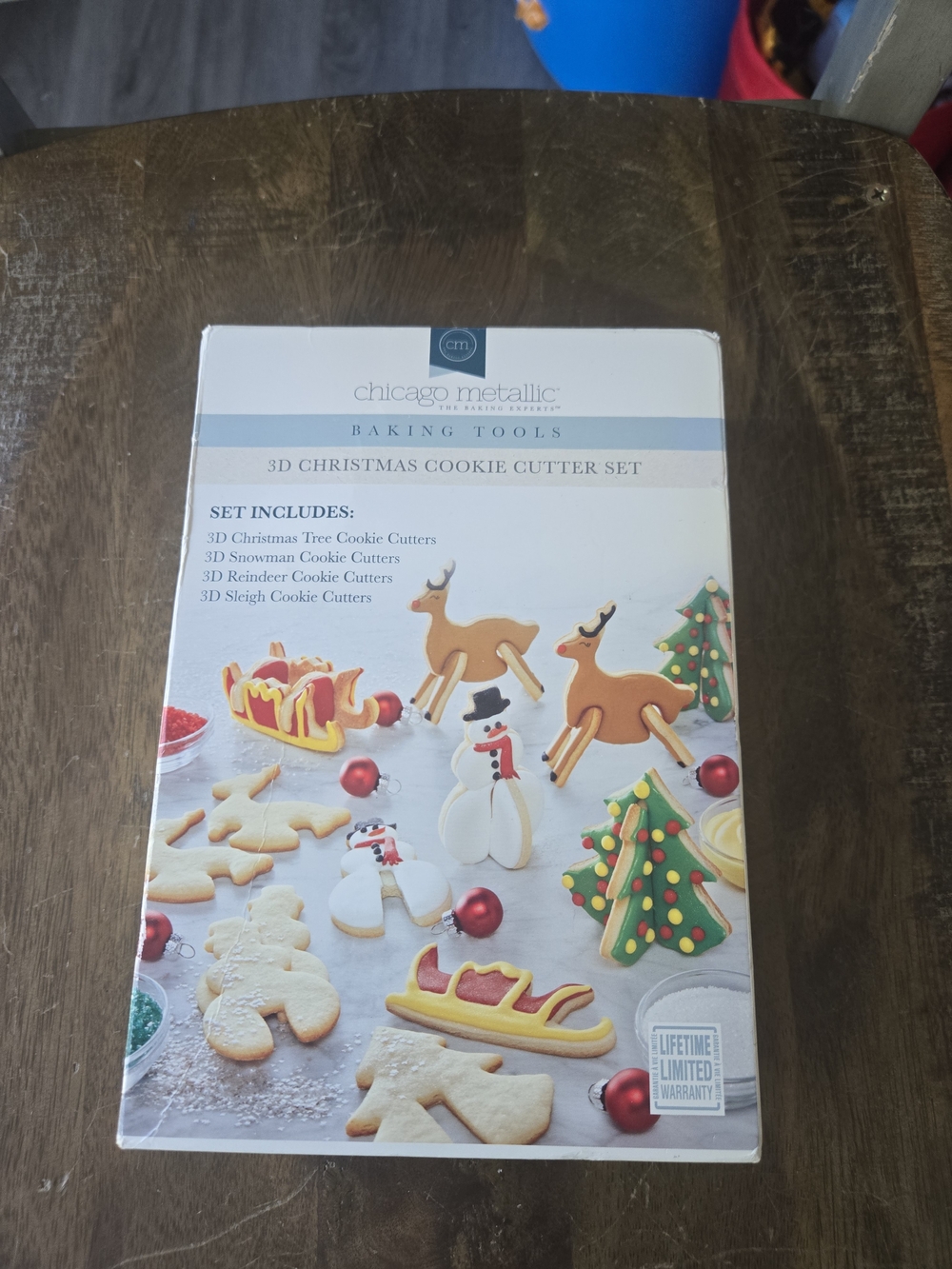 Chicago Metallic 3D Christmas Cookie Cutter Set - White/Brown/Green